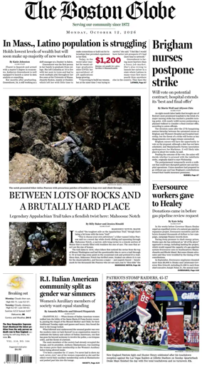 Cover of The Boston Globe