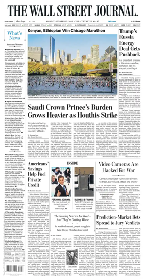 Cover of The Wall Street Journal