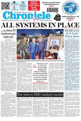 Cover of Chronicle (Zimbabwe)
