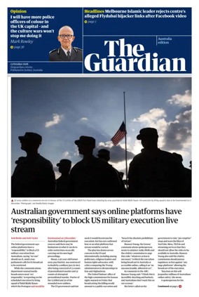 Cover of The Guardian Australia