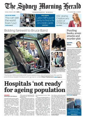 Cover of The Sydney Morning Herald