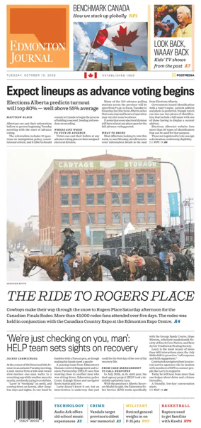 Cover of Edmonton Journal