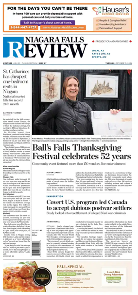 Cover of The Niagara Falls Review