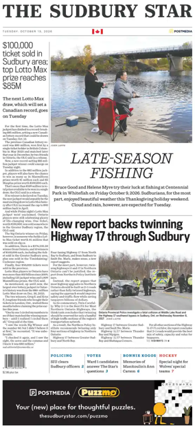 Cover of The Sudbury Star