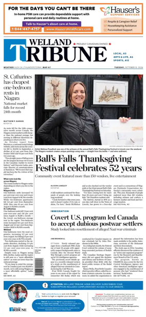 Cover of The Welland Tribune