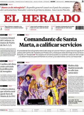 Cover of El Heraldo (Colombia)
