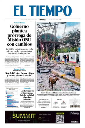Cover of El Tiempo (Bogota)