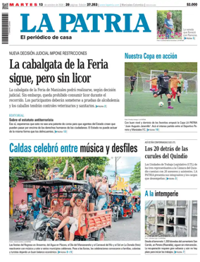 Cover of La Patria (Colombia)