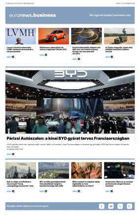 Cover of Euronews Business (Hungarian)