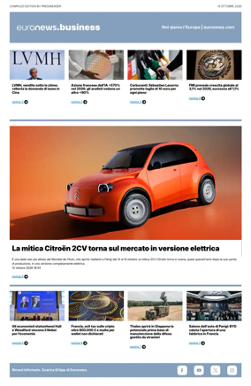 Cover of Euronews Business (Italian)