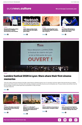 Cover of Euronews Culture and Sport Compiled Edition