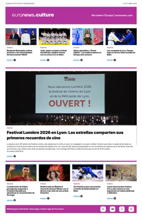 Cover of Euronews Culture and Sport (Spanish) Compiled Edition