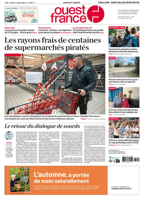 Cover of Ouest France (Challans / Saint-Gilles-Croix-de-Vie)