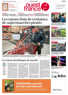 Cover of Ouest France (Cholet)