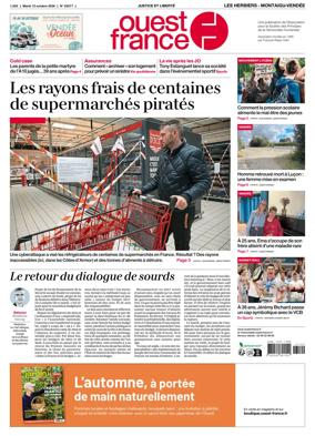 Cover of Ouest France (Les Herbiers / Montaigu)