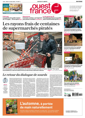 Cover of Ouest France (Mayenne)