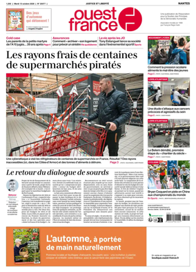 Cover of Ouest France (Nantes)