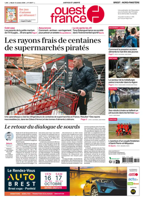 Cover of Ouest France (Nord-Finistere)