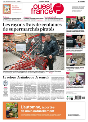 Cover of Ouest France (Ploermel)