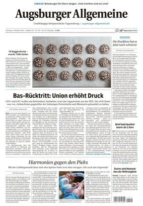 Cover of Augsburger Allgemeine (Ausgabe Stadt)