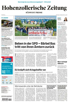 Cover of Hohenzollerische Zeitung