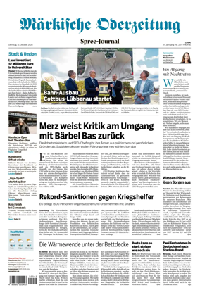 Cover of Markische Oderzeitung Spree-Journal