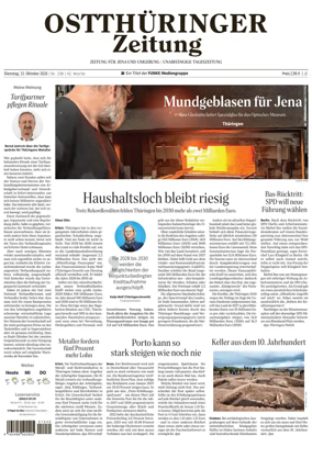 Cover of Ostthuringer Zeitung (Jena)
