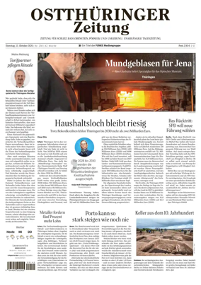 Cover of Ostthuringer Zeitung (Posneck)