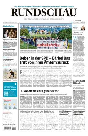 Cover of Rundschau fur den Schwabischen Wald – Der Kocherbote
