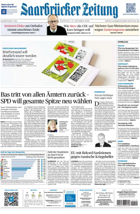 Cover of Saarbruecker Zeitung