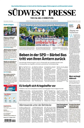 Cover of SUDWEST PRESSE - Neckar-Chronik