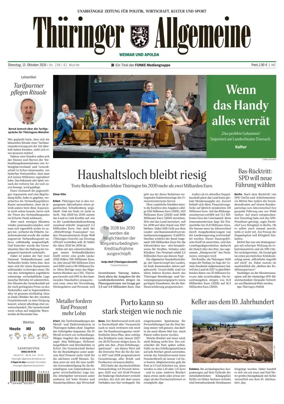Cover of Thuringer Allgemeine (Apolda)