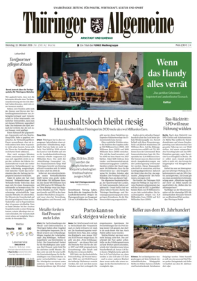 Cover of Thuringer Allgemeine (Arnstadt und Ilmenauz)