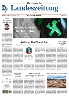 Cover of Thuringische Landeszeitung (Erfurt)