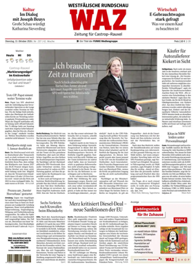 Cover of Westdeutsche Allgemeine Zeitung (Castrop-Rauxel)