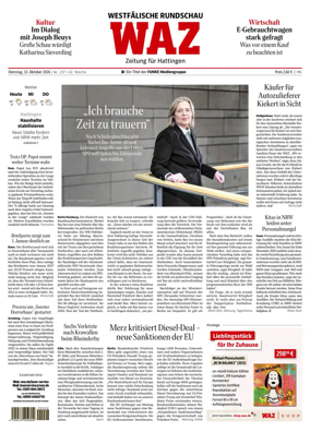 Cover of Westdeutsche Allgemeine Zeitung (Hattingen)