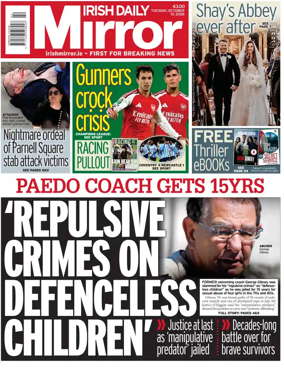 Cover of Irish Daily Mirror