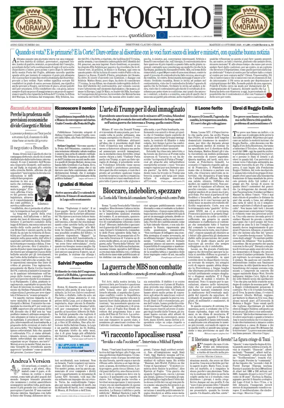 Cover of Il Foglio Quotidiano
