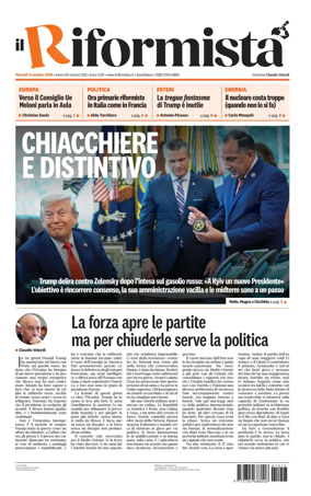 Cover of Il Riformista (Italy)