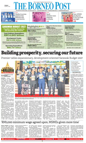 Cover of The Borneo Post (Sarawak)
