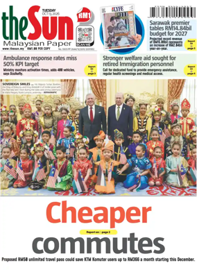 Cover of The Sun (Malaysia)