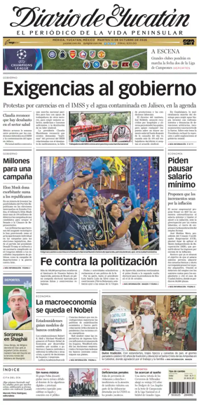 Cover of Diario de Yucatan