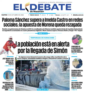 Cover of El Debate de Mazatlan