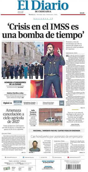 Cover of El Diario de Chihuahua