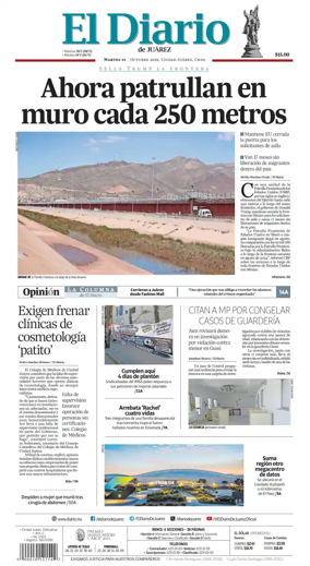 Cover of El Diario de Juarez