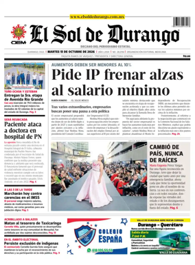Cover of El Sol de Durango
