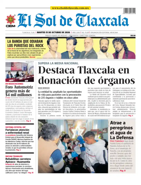 Cover of El Sol de Tlaxcala