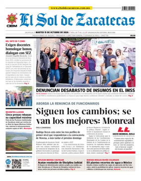 Cover of El Sol de Zacatecas