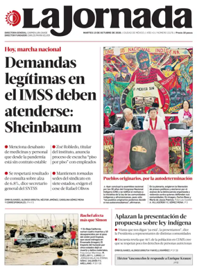 Cover of La Jornada