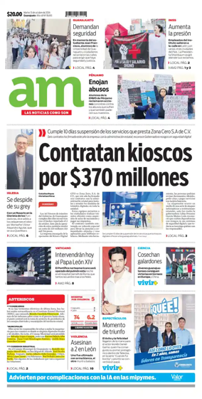 Cover of Periodico AM (Leon)